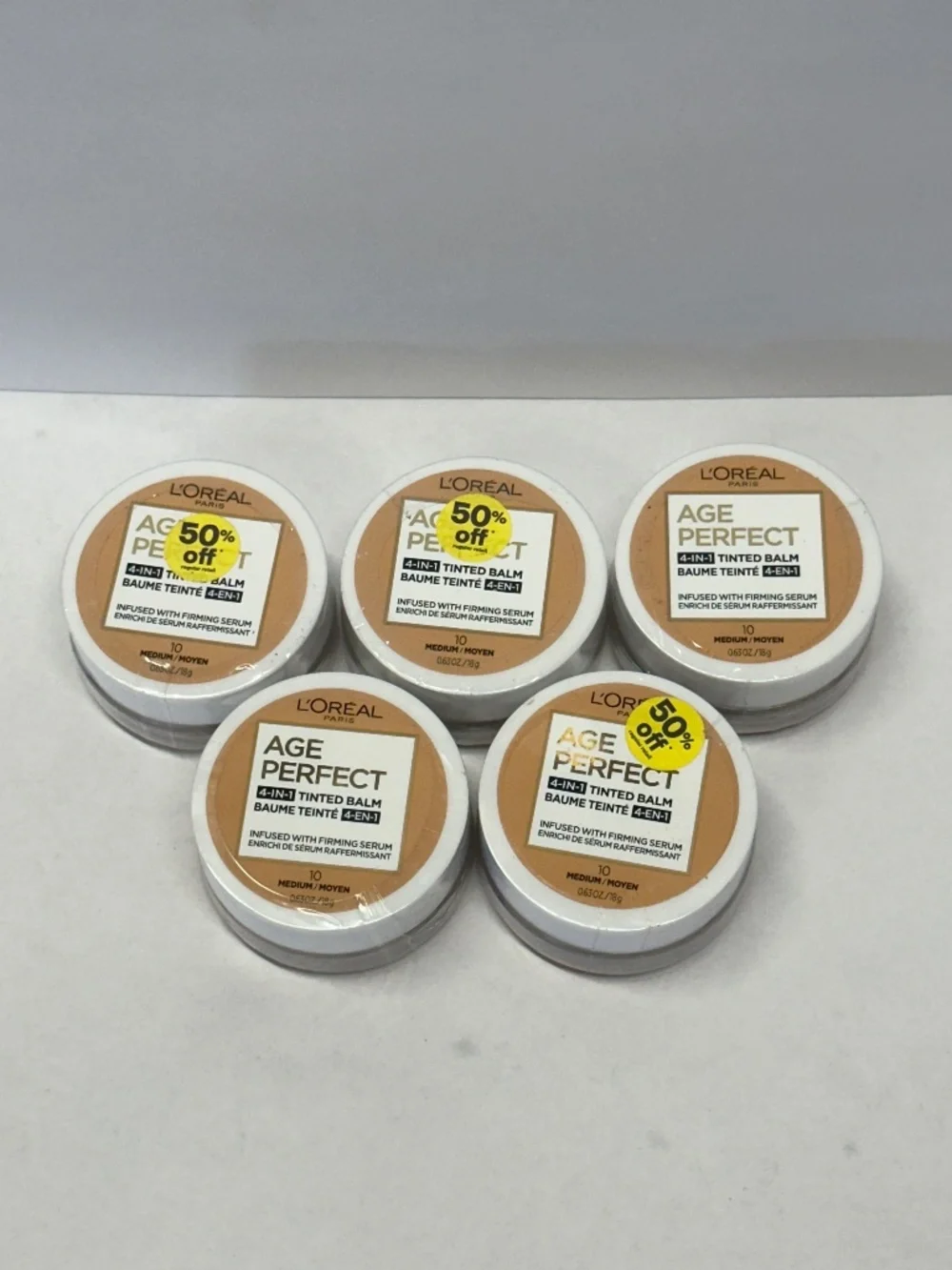 5 L'Oreal Paris Age Perfect 4-in-1 Tinted Face Balm Foundation, 10 Medium